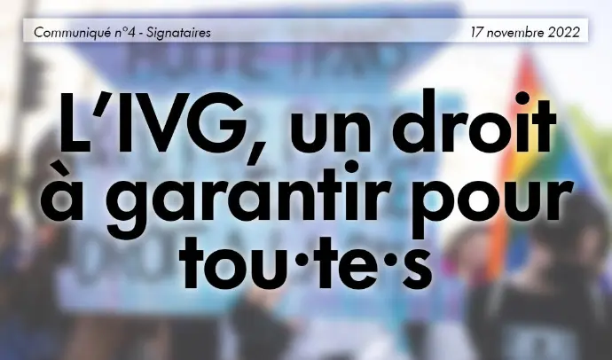 Tribune collective : l&#39;ivg, un droit à garantir pour toustes
