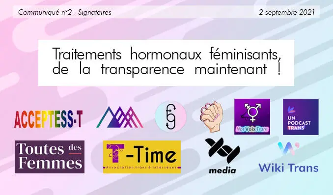 Communiqué wikitrans &amp; inter asso : Traitements hormonaux féminisants, de la transparence maintenant !