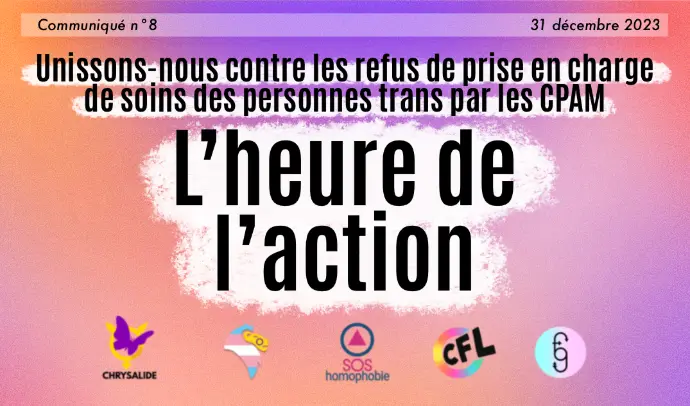 Communiqué inter-asso : unissons-nous contre les refus de prise en charge des transitions par les cpam : l&#39;heure de l&#39;action